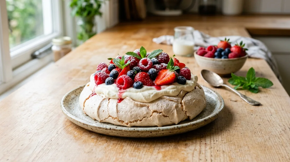 recette pavlova fruits rouges